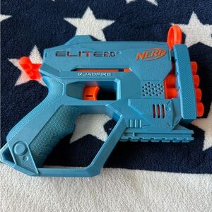 Nerf Elite 2.0 Quadfire Blaster - Blue and Orange
